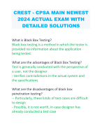 CREST - CPSA MAIN NEWEST 2024 ACTUAL EXAM WITH DETAILED SOLUTIONS