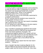 CH. 5 THE NCLEX PN/15 QUESTIONS AND ANSWERS (A+)