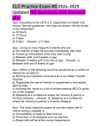 CLC Practice Exam #5 2024-2025 Updated /50 Questions And Answers (A+)