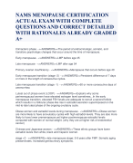 Maternal/Newborn ATI actual exam  with complete questions and  correct detailed answers with  rationales graded/a+ 