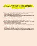 ATI PN COMPREHENSIVE PREDICTOR RETAKE  TESTBANK STUDY GUIDE QUESTIONS & CORRECT  ANSWERS LATEST 2024