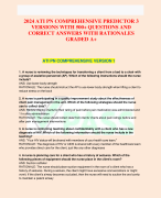 2024 ATI PN COMPREHENSIVE PREDICTOR 3  VERSIONS WITH 500+ QUESTIONS AND CORRECT ANSWERS WITH RATIONALES  GRADED A+
