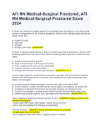 ATI RN Medical-Surgical Proctored, ATI  RN Medical-Surgical Proctored Exam  2024