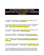 ATI PEDS PROCTORED EXAM QUESTIONS WITH CORRECT ANSWERS  2024/2025