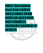 AMLS 3rd Edition  Post Test LATEST  2023/2024 EXAM  WITH 60 QUESTION  AND CORRECT  ANSWERS/GRADED A+  NEWEST