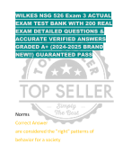 WILKES NSG 526 Exam 3 ACTUAL  EXAM TEST BANK WITH 200 REAL  EXAM DETAILED QUESTIONS &  ACCURATE VERIFIED ANSWERS  GRADED A+ (2024-2025 BRAND  NEW!!) GUARANTEED PASS