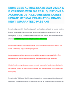 NBME CBSE ACTUAL EXAMS 2024-2025 A & B VERSIONS WITH 300 REAL QUESTIONS & ACCURATE DETAILED ANSWERS LATEST UPDATE MEDICAL EXAMINATION BRAND NEW!! GUARANTEED PASS A+!!
