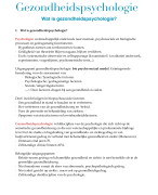 Samenvatting Gezondheidspsychologie, Fase 2 (2016-2017)