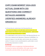 CHPC EXAM NEWEST 2024-2025 ACTUAL EXAM WITH 350 QUESTIONS AND CORRECT DETAILED ANSWERS (VERIFIED ANSWERS) ALREADY GRADED A+