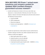 2024-2025 NSG 552 Exam 1 actual exam questions and answers graded A+ updated 2024 (verified answers) guaranteed success newest!!! 