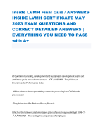 Inside LVMH Final Quiz / ANSWERS INSIDE LVMH CERTIFICATE MAY 2023 EXAM QUESTIONS AND CORRECT DETAILED ANSWERS | EVERYTHING YOU NEED TO PASS with A+