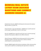BERMUDA REAL ESTATE  LATEST EXAM 2024/2025  QUESTIONS AND CORRECT  ANSWERS GRADED A+BERMUDA REAL ESTATE  LATEST EXAM 2024/2025  QUESTIONS AND CORRECT  ANSWERS GRADED A+BERMUDA REAL ESTATE  LATEST EXAM 2024/2025  QUESTIONS AND CORRECT  ANSWERS GRADED A+BERMUDA REAL ESTATE  LATEST EXAM 2024/2025  QUESTIONS AND CORRECT  ANSWERS GRADED A+