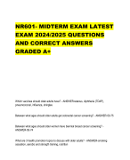 NR601- MIDTERM EXAM LATEST  EXAM 2024/2025 QUESTIONS  AND CORRECT ANSWERS  GRADED A+