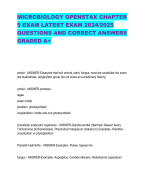 MICROBIOLOGY OPENSTAX CHAPTER  5 EXAM LATEST EXAM 2024/2025  QUESTIONS AND CORRECT ANSWERS  GRADED A+