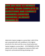 BSN 266 HESI V2 NEWEST  ACTUAL EXAM COMPLETE 58  QUESTIONS AND CORRECT  ANSWERS (VERIFIED  ANSWERS) |ALREADY  GRADED A+