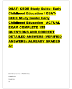OSAT- CEOE Study Guide: Early  Childhood Education / OSATCEOE Study Guide: Early  Childhood Educati