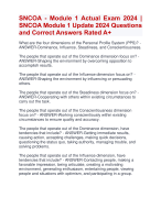 SNCOA - Module 1 Actual Exam 2024 |  SNCOA Module 1 Update 2024 Questions  and Correct Answers Rated A+ | Verified SNCOA Module 1 Exam 2024  Quiz with Accurate Solutions Aranking Allpass