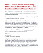 SNCOA - Module 2 Exam Update 2024 |  SNCOA Module 2 Actual Exam 2024 Latest  Questions and Correct Answers Rated A+ | Verified SNCOA Module 2 Exam 2024 Quiz with Accurate Solutions Aranking Allpass