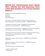 SNCOA DLC: Self-Awareness Exam Update 2024 | SNCOA DLC Self Awareness Exam Latest 2024 Questions and Correct Answers  Rated A+ | Verified SNCOA DLC: Self-Awareness Exam 2024 Quiz with Accurate Solutions Aranking Allpass
