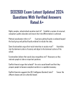SED2601 Exam Latest Updated 2024  Questions With Verified Answers  Rated A+