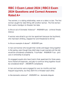 RBC 3 Exam Latest 2024 | RBC3 Exam  2024 Questions and Correct Answers  Rated A+ | Verified RBC 3 Exam 2024 Quiz with Accurate Solutions Aranking Allpass 