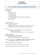 Samenvatting Management KU Leuven - Handelswetenschappen (2de jaar)