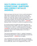 2024 FLORIDA 2-20 AGENTS  LICENCE EXAM : QUESTIONS  AND CORRECT DETAILED  ANSWERS 