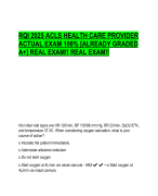 RQI 2025 ACLS HEALTH CARE PROVIDER  ACTUAL EXAM 100% [ALREADY GRADED  A+] REAL EXAM!! REAL EXAM!!