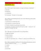 FIREFIGHTER 1 FINAL TEST/81 QUESTIONS AND ANSWERS (A+)