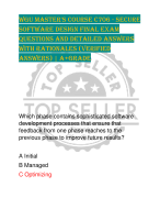WGU Master's Course C706 - Secure  Software Design FINAL EXAM  QUESTIONS AND DETAILED ANSWERS  WITH RATIONALES (VERIFIED  ANSWERS) | A+GRADE