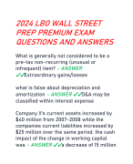 2024 LBO WALL STREET  PREP PREMIUM EXAM  QUESTIONS AND ANSWERS
