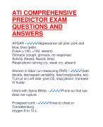 ATI COMPREHENSIVE  PREDICTOR EXAM  QUESTIONS AND  ANSWERS