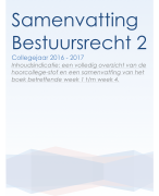Samenvatting compleet overzicht tentamenstof Bestuursrecht 2