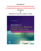 Test Bank For Essentials of Psychiatric Mental Health Nursing  A Communication Approach to Evidence-Based Care  4th Edition By Elizabeth M. Varcarolis, Chyllia Dixon |All Chapters, Complete Q & A, Latest 2024|