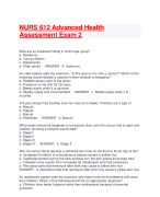 NURS 612 Advanced Health Assessment Exam 2