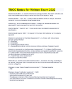 TNCC Notes for Written Exam 2022