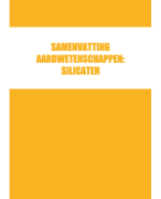 Samenvatting aardwetenschappen: Silicaten