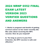 2024 NRNP 6552 FINAL  EXAM LATEST  VERSION 2023  VERIFIED QUESTIONS  AND ANSWERS
