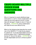 CBSPD BOARD MULTIPLE  CHOICE EXAM  QUESTIONS AND  ANSWERS
