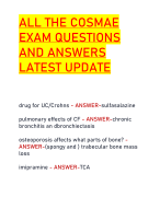 ALL THE COSMAE  EXAM QUESTIONS  AND ANSWERS  LATEST UPDATE