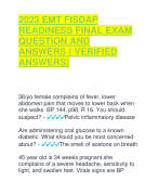 2023 EMT FISDAP  READINESS FINAL EXAM  QUESTION AND  ANSWERS ( VERIFIED  ANSWERS)