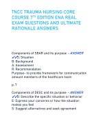 TNCC TRAUMA NURSING CORE  COURSE 7TH EDITION ENA REAL  EXAM QUESTIONS AND ULTIMATE  RATIONALE ANSWERS