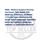 HESI RN: Maternity - Test Bank HESI RN MED SURG EXIT EXAM  VERSION 1 AND 2 COMPLETE  ALL 55 QUESTIONS AND  CORRECT DETAILED ANSWERS  WITH RATIONALES (VERIFIED  ANSWERS) |ALREADY GRADED  A+