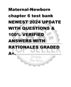Maternal-Newborn  chapter 6 test bank NEWEST 2024 UPDATE  WITH QUESTIONS &  100% VERIFIED  ANSWERS WITH  RATIONALES GRADED  A+.