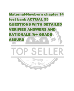 Maternal-Newborn  chapter 5 test bank TEST NEWEST ACTUAL  EXAM QUESTIONS AND  CORRECT DETAILED  ANSWERS (VERIFIED  ANSWERS) WITH  RATIONALES |ALREADY GRADED A+