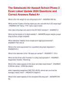 The Sabalauski Air Assault School Phase 2  Exam Latest Update 2024 Questions and  Correct Answers Rated A+ | Certified The Sabalauski Air Assault School Phase 2  Exam 2024 Quiz with Accurate Solutions Aranking Allpass