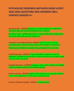 PSY 3604 EXAM 3 LATEST 2024-2025 QUESTIONS AND  ANSWERS WELL VERIFIED GRADED A+