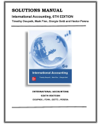 Solutions Manual for International Accounting 6th Edition Timothy Doupnik