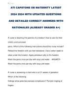 ATI CAPSTONE OB MATERNTY LATEST  2024 2024 WITH UPDATED QUESTIONS  AND DETAILED CORRECT ANSWERS WITH  RATIONALES (ALREADY GRADED A+) 