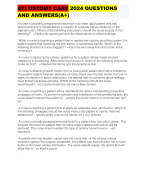 ATI OSTOMY CARE 2024 QUESTIONS AND ANSWERS(A+)